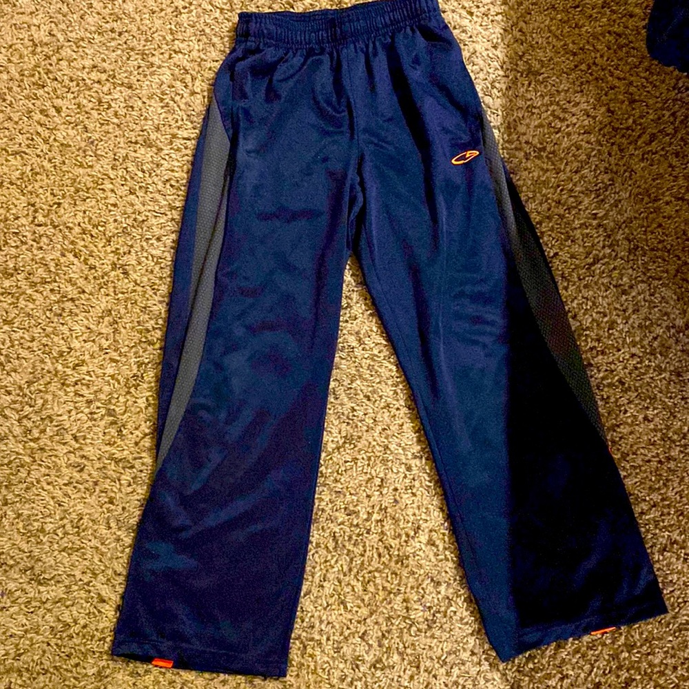 Kids, 100% polyester blue & orange pants